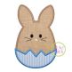 Egg Shaped Bunny Boy Applique | Machine Embroidery Designs by JuJu