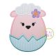 Egg Shaped Lamb Girl Applique | Machine Embroidery Designs by JuJu