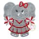 Elephant Cheer Mascot Applique | Machine Embroidery Designs by JuJu
