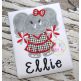 Elephant Cheer Mascot Applique | Machine Embroidery Designs by JuJu