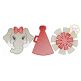 Elephant Cheer Trio Sketch Embroidery | Machine Embroidery Designs by JuJu