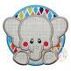 Elephant Circle Applique | Machine Embroidery Designs by JuJu