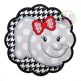 Elephant Face Scallop Girl Applique | Machine Embroidery Designs by JuJu
