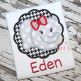 Elephant Face Scallop Girl Applique | Machine Embroidery Designs by JuJu