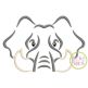 Elephant Mascot Embroidery | Machine Embroidery Designs by JuJu