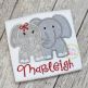 Elephant Pair Applique Digital Machine Embroidery Designs by JuJu