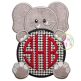 Elephant Mascot Monogram Peeker Applique | Machine Embroidery Designs by JuJu