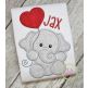 Elephant with Heart Balloon Boy Applique Design | Machine Embroidery Designs by JuJu