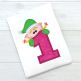 Elf Girl Number One Applique | Machine Embroidery Designs by JuJu