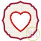 Embossed Heart Embroidery | Machine Embroidery Designs by JuJu