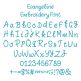 Evangeline Embroidery Font | Machine Embroidery Designs by JuJu