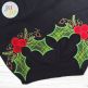 Holly Berries Side Seam Cutaway Applique Embroidery Design | Machine Embroidery Designs by JuJu