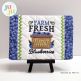 Farm Fresh Mug Rug - Blueberry by Oma's Place | Machine Embroidery Designs by JuJu
