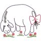 Winnie-the-Pooh Eeyore Bow Embroidery Design | Machine Embroidery Designs by JuJu