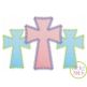 Fancy Cross Trio Sketch Embroidery | Machine Embroidery Designs by JuJu