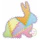 Fancy Patchwork Bunny Sketch Embroidery | Machine Embroidery Designs by JuJu