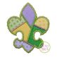 Fancy Patchwork Fleur De Lis Applique | Machine Embroidery Designs by JuJu