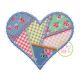 Fancy Patchwork Heart Applique | Machine Embroidery Designs by JuJu