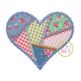 Fancy Patchwork Heart Applique | Machine Embroidery Designs by JuJu
