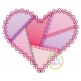Fancy Patchwork Heart Sketch Embroidery | Machine Embroidery Designs by JuJu