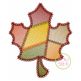 Fancy Patchwork Leaf Sketch Embroidery | Machine Embroidery Designs by JuJu