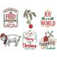 Farm Fresh Christmas 4 Machine Embroidery Designs by JuJu

