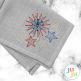 Patriotic Corner Embroidery Design | Machine Embroidery Designs by JuJu