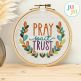 Faith Word Art Embroidery Set | Machine Embroidery Designs by JuJu
