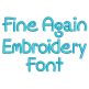 Fine Again Embroidery Font Machine Embroidery Designs by JuJu