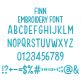 Finn Embroidery Font | Machine Embroidery Designs by JuJu