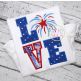 Fireworks LOVE Applique Design | Machine Embroidery Designs by JuJu