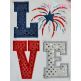 Fireworks LOVE Applique Design | Machine Embroidery Designs by JuJu