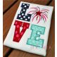 Fireworks LOVE Applique Design | Machine Embroidery Designs by JuJu
