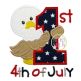 First 4th of July Eagle Applique | Machine Embroidery Designs by JuJu