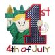 First 4th of July Liberty Applique | Machine Embroidery Designs by JuJu