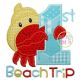 First Beach Trip Applique | Machine Embroidery Designs by JuJu