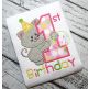 First Birthday Kitty Applique | Machine Embroidery Designs by JuJu
