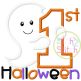 First Halloween Ghost Applique | Machine Embroidery Designs by JuJu