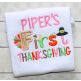 First Thanksgiving Word Art Embroidery Design