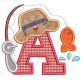 Fishing Applique Alphabet | Machine Embroidery Designs by JuJu