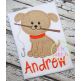 Fishing Puppy Applique | Machine Embroidery Designs by JuJu