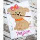 Fishing Puppy Girl Applique | Machine Embroidery Designs by JuJu