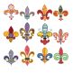 Fleur de Lis Applique Machine Embroidery Designs by JuJu 