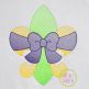 Fleur De Lis Big Bow Sketch | Machine Embroidery Designs by JuJu