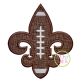 Fleur de lis Football Applique | Machine Embroidery Designs by JuJu