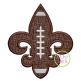 Fleur de lis Football Applique | Machine Embroidery Designs by JuJu