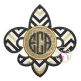 Fleur De Lis Monogram Applique | Machine Embroidery Designs by JuJu