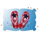 July 4th Flip Flop Snap Clip Covers