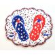 ITH Patriotic Flip Flops Mug Rug | Machine Embroidery Designs by JuJu