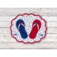 ITH Patriotic Flip Flops Mug Rug | Machine Embroidery Designs by JuJu